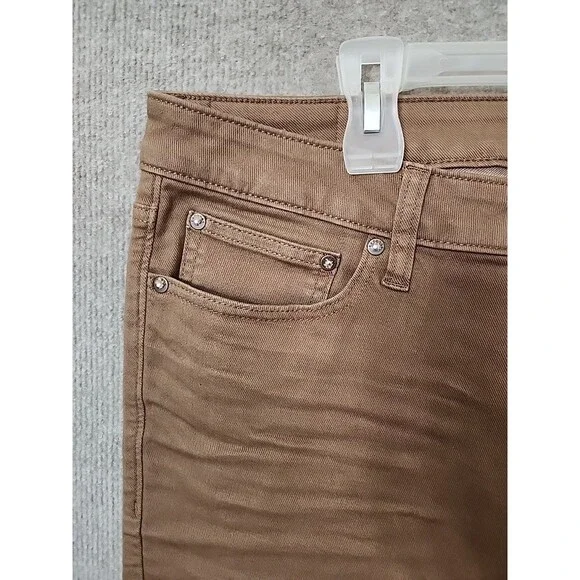 Express Rocco Slim Jeans Mens 34x34 Brown Hyper Stretch NEW